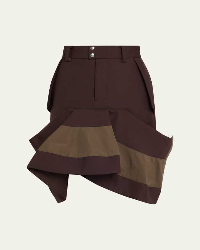 Hybrid Asymmetric Flounce Skirt